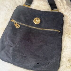 Baggallini Black Crossbody with Gold Hardware
